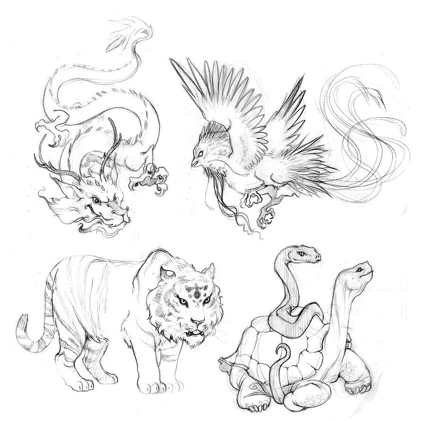 Hand drawn sketch set forest animals Royalty Free Vector