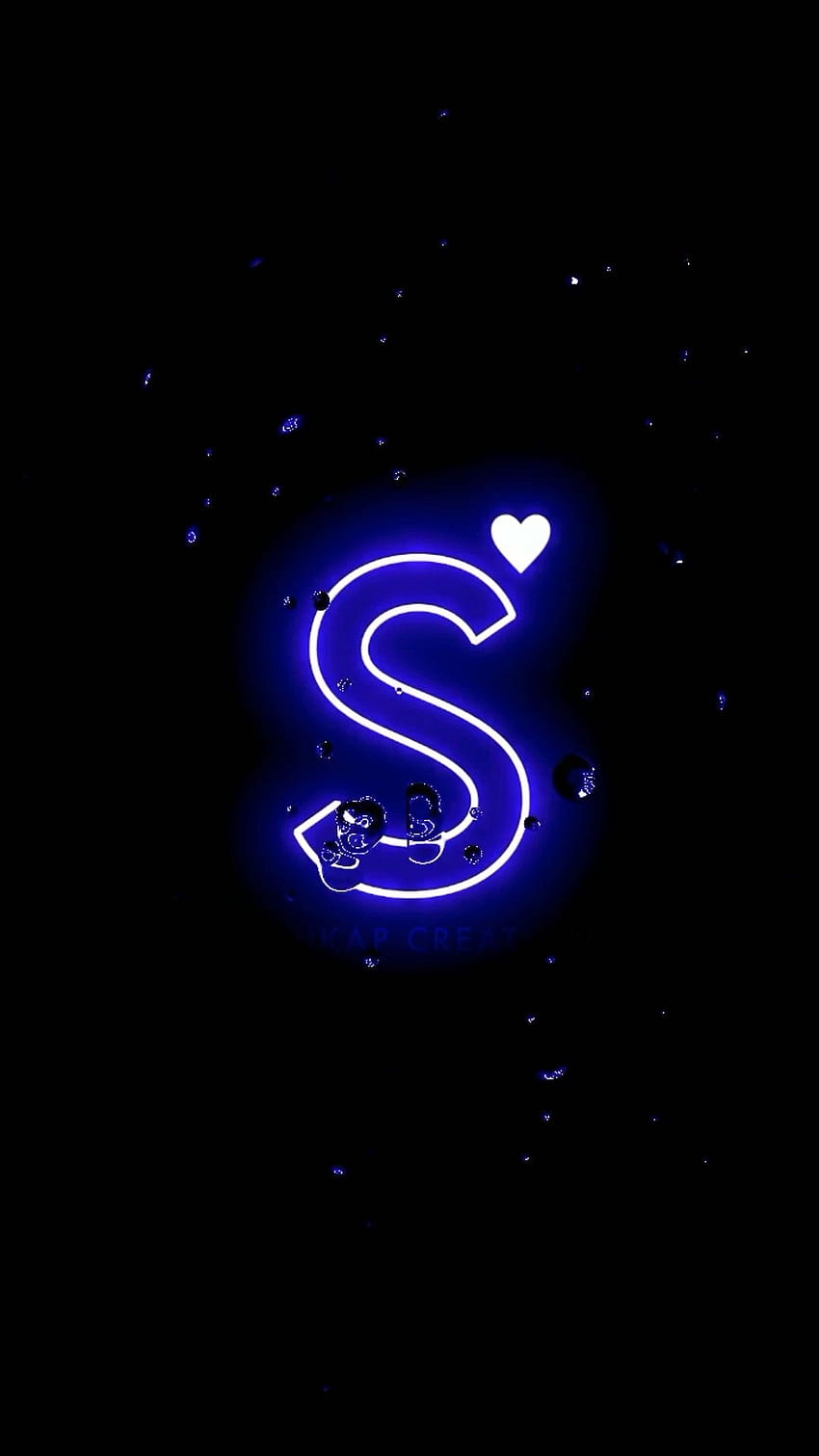 S Letter, Blue Light, blue, light HD phone wallpaper