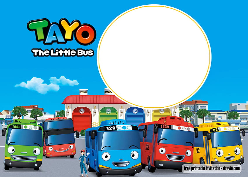 Templat Undangan Bus Kecil TAYO yang Dapat Dicetak. Bus kecil, Tayo Bus Kecil Wallpaper HD