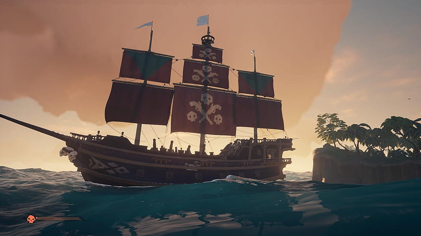I'm so proud of all the money I've saved up to make my ship look intimidating. At night it looks like the Black Pearl : Seaofthieves HD wallpaper