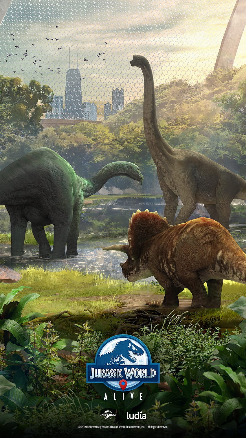 Dinosaurus Dunia Jurassic - Taman Jurassic Minimalis yang Luar Biasa wallpaper ponsel HD