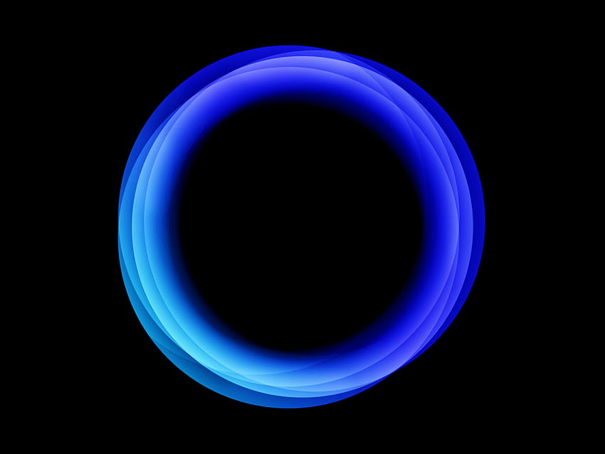Син кръг, син кръг черен HD тапет