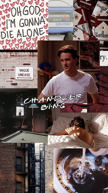 : illustration, poster, brand, Chandler Bing, Friends TV series, Monica ...