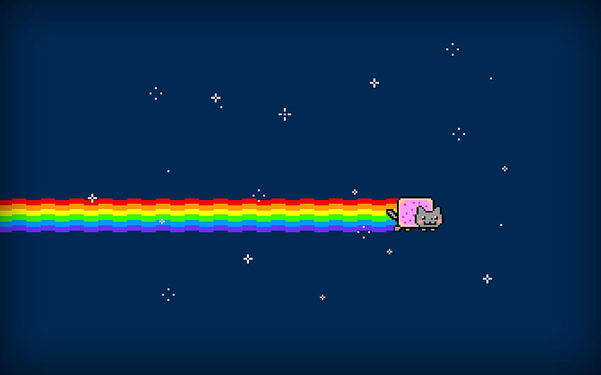 Fundo do gato Nyan, gato da galáxia papel de parede HD