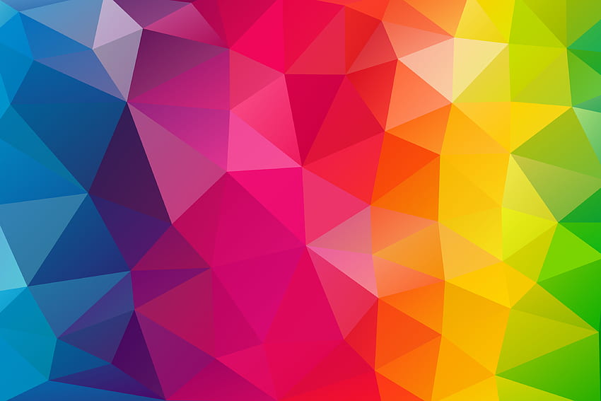 Colorful shapes, abstract, triangles HD wallpaper