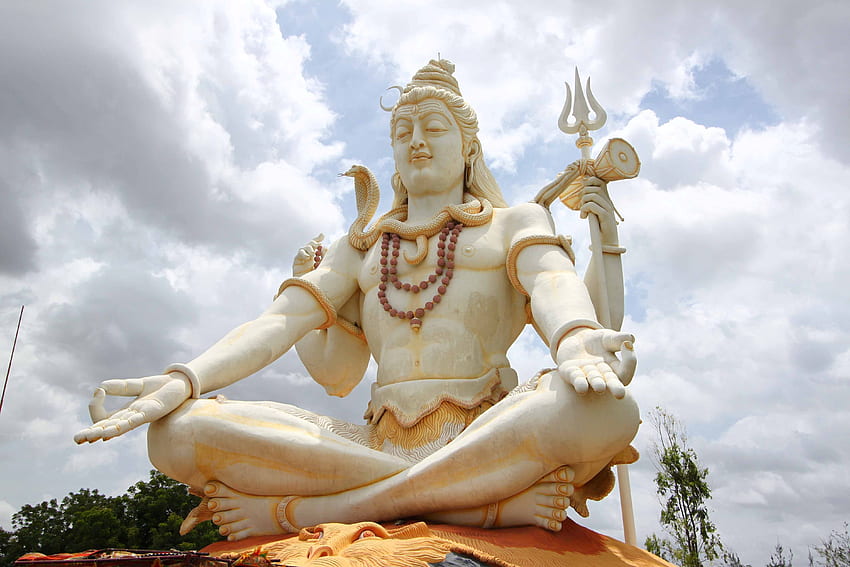 Big Statue of God Shiva, God Siva HD wallpaper