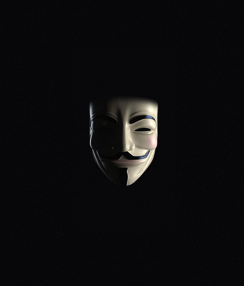 Anónimo, máscara, oscuro fondo de pantalla del teléfono