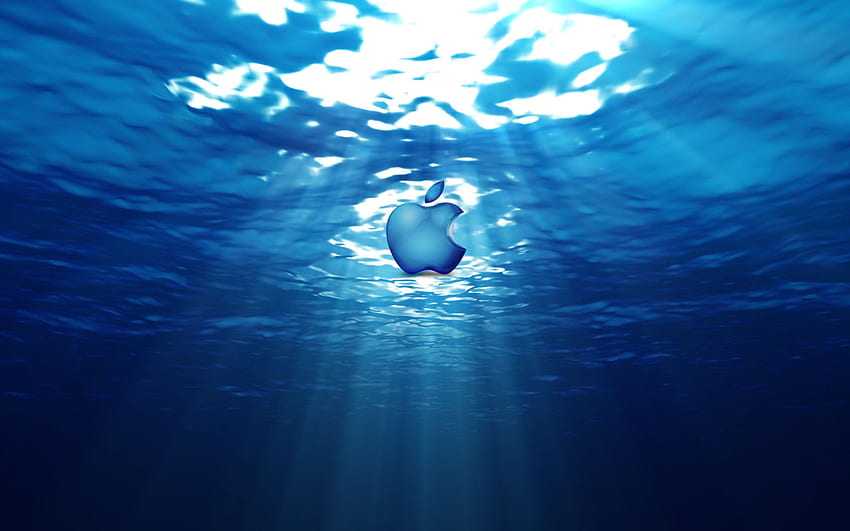 Apple Logo Water HD wallpaper