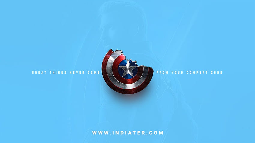 Verschiedene Farben Captain America Shield mit positiven Zitaten Adobe Hop Background Designs, Captain America Worthy HD-Hintergrundbild