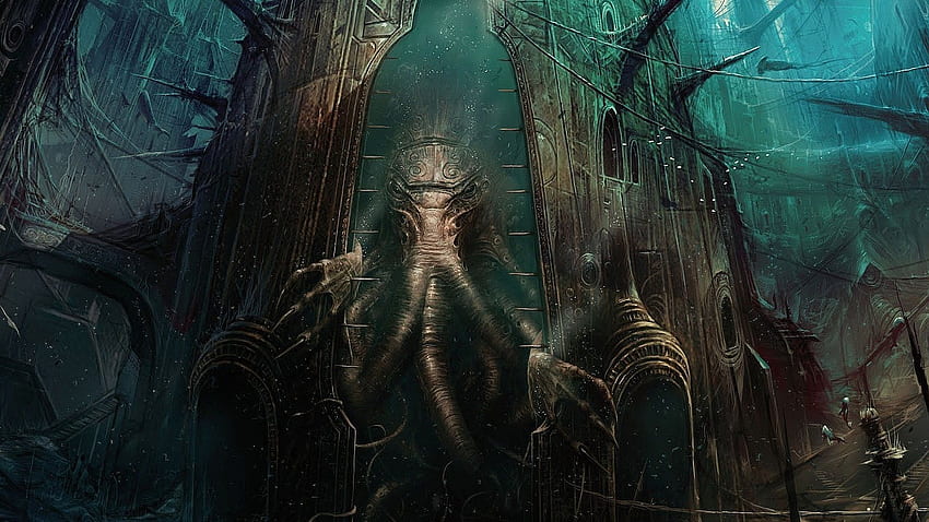 Cthulhu et arrière-plan, Lovecraft Fond d'écran HD