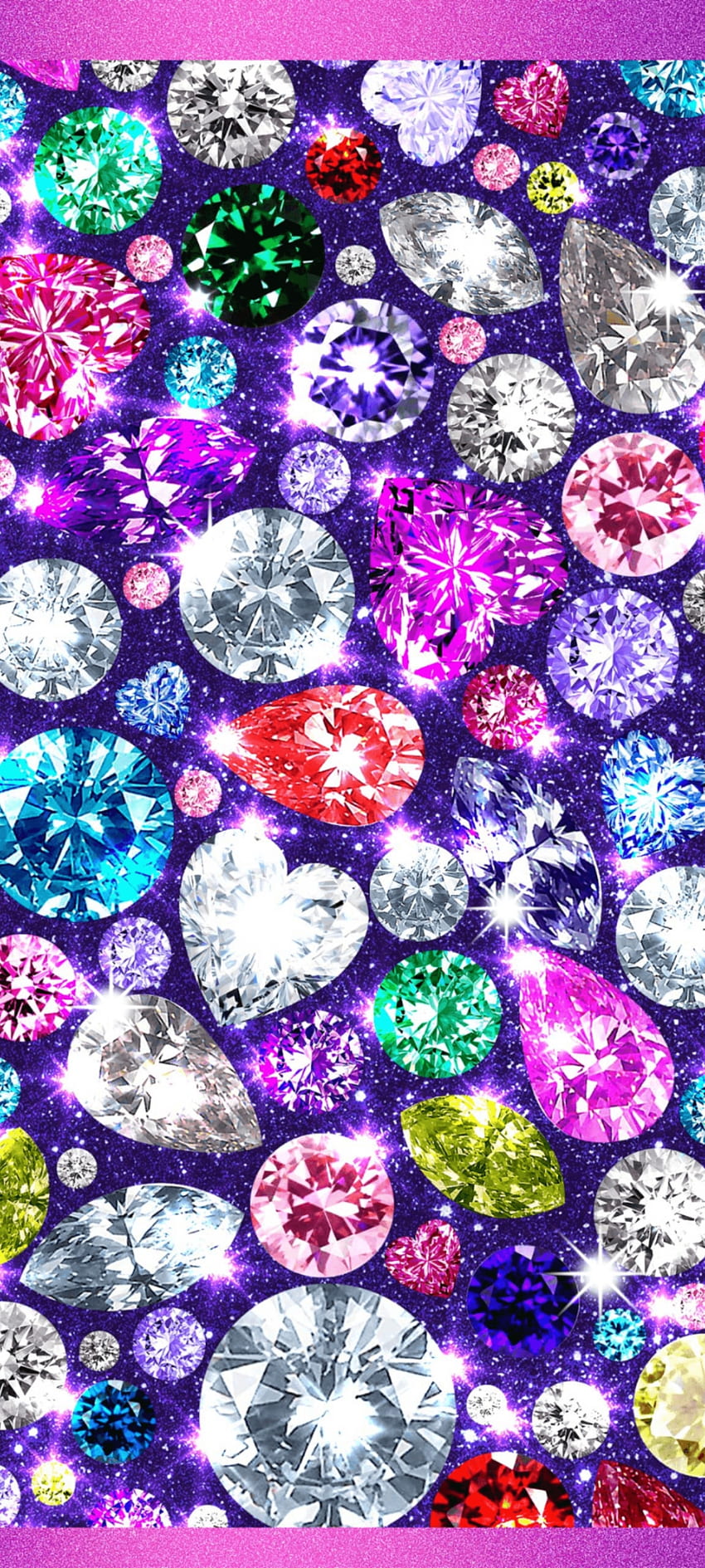 Colorful Jewelry, magenta, art, Luxury, Pastel, purple, Diamond, Premium HD phone wallpaper