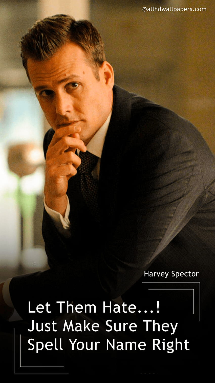 Harvey Specter Quotes - Harvey Specter - & Background, Suits Quotes HD phone wallpaper