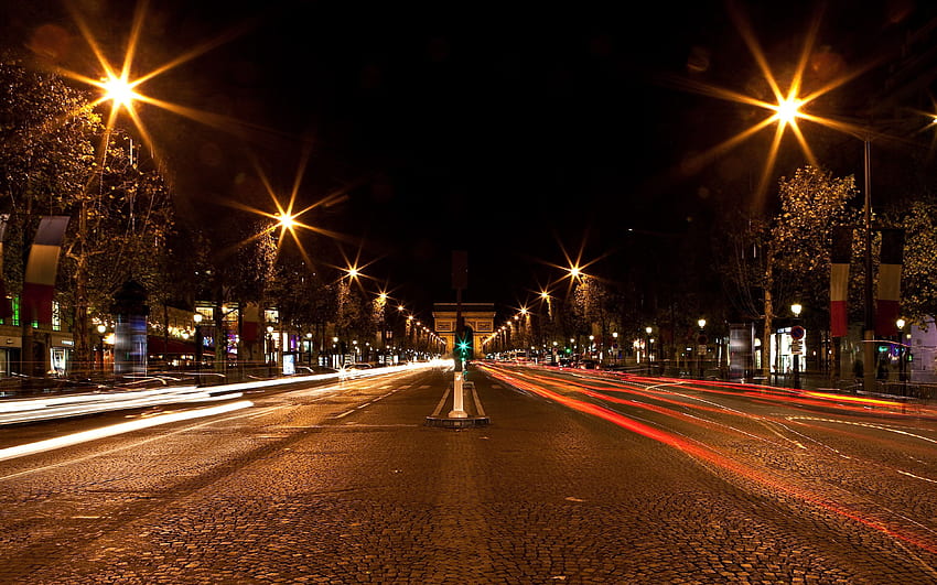 Germany Street Gates, Night City lights - Places HD wallpaper