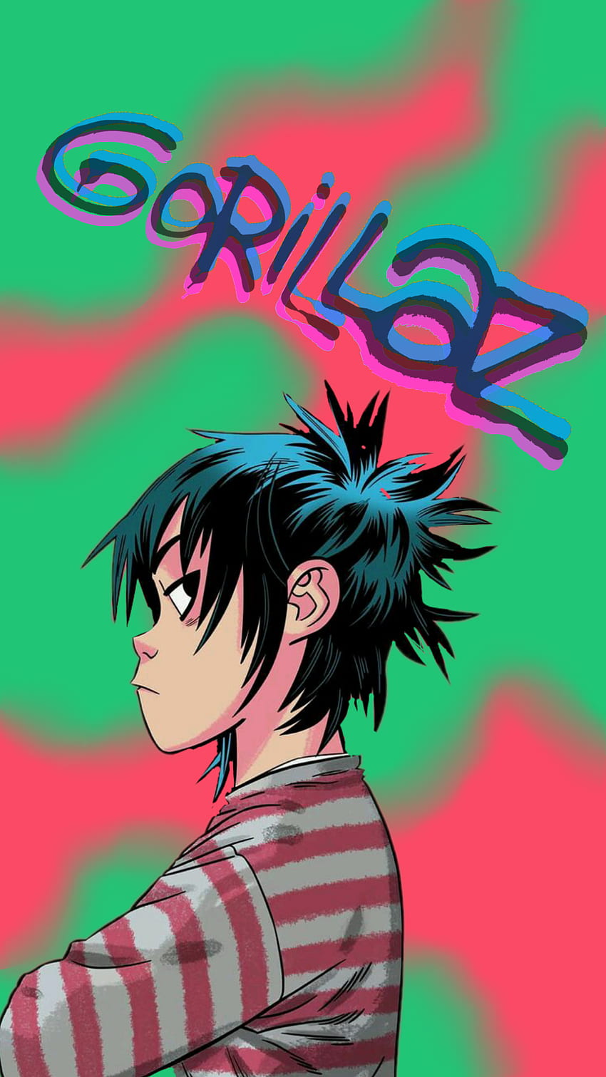 This is a noodle I made and just uploaded to zedge so if u want it search noodle on zedge or search for my name 41D4N : gorillaz, Gorillaz Noodle HD phone wallpaper