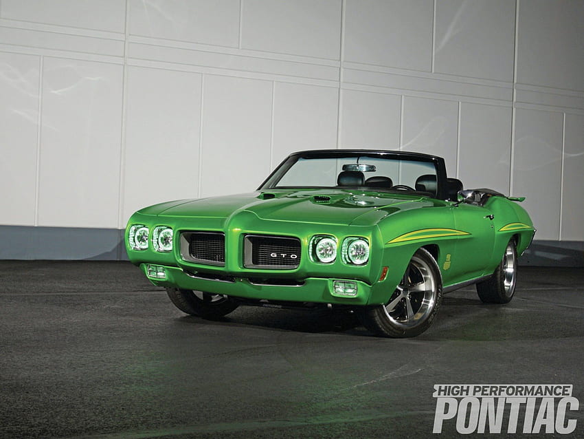1970 Pontiac GTO, pontiac, classic, gm, зелен HD тапет