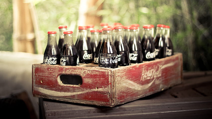 Coca Cola, bevanda, soda, scatola, vintage, retrò, cibo, bibita Sfondo HD
