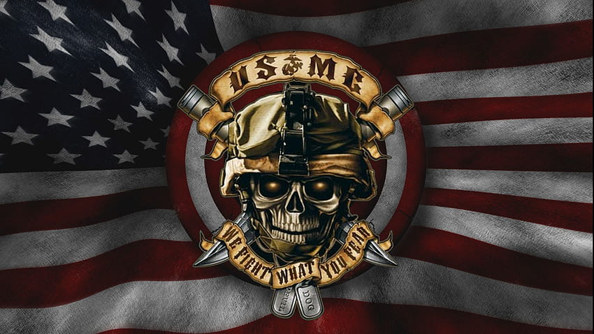 Marine Corps Background, USMC Flag HD wallpaper