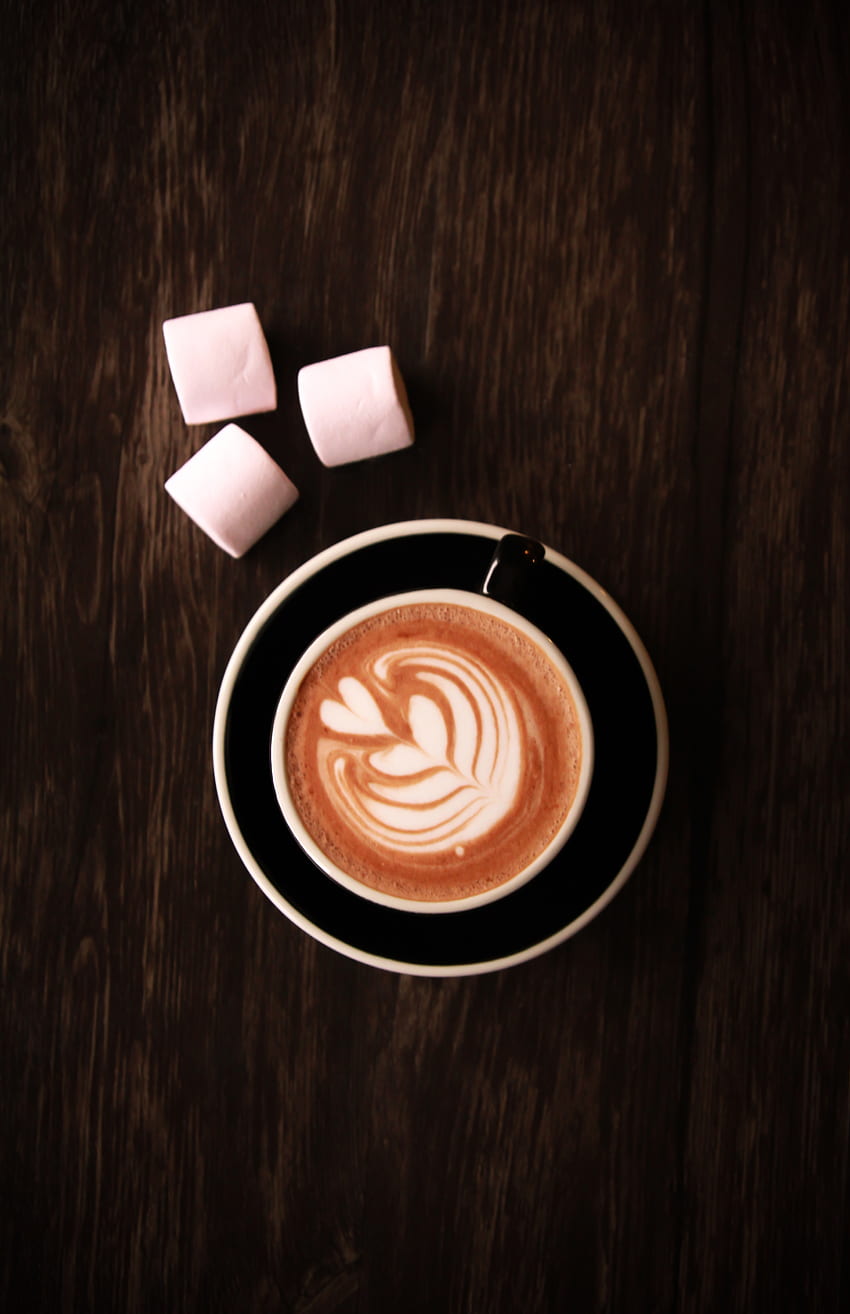 Food, Coffee, Cup, Drink, Beverage, Marshmallow, Zephyr HD phone wallpaper