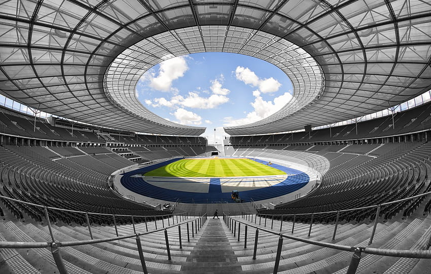 field, Germany, tribune, Berlin, Olympic stadium for , section спорт HD wallpaper