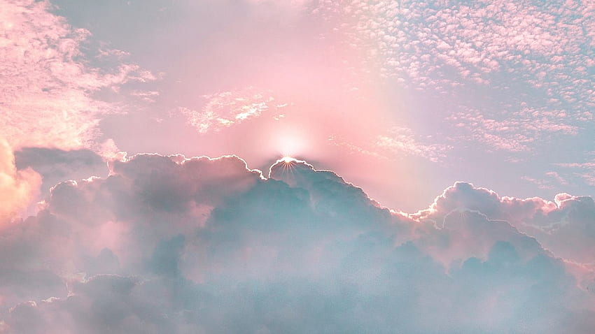 Pink Rainbow Clouds Background Images, HD Pictures and Wallpaper