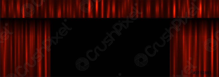 Catwalk with red curtains, Dark Red Curtain HD wallpaper