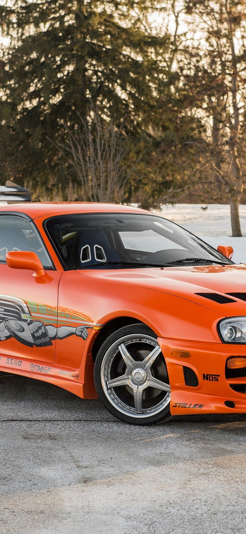 Toyota Supra, Orange, Racing, Cars, Fast and Furious HD phone wallpaper