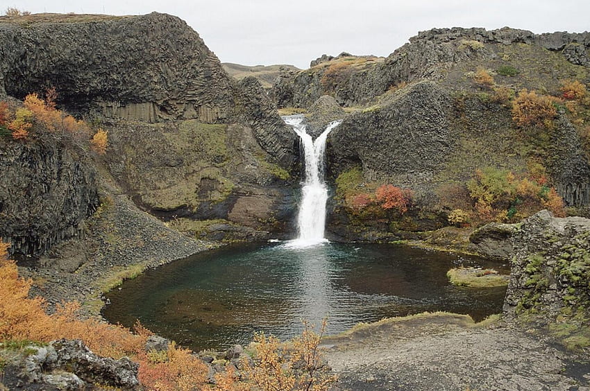 Gjain Falls - Iceland, Iceland, Waterfalls, Gjain Falls, Europe HD wallpaper