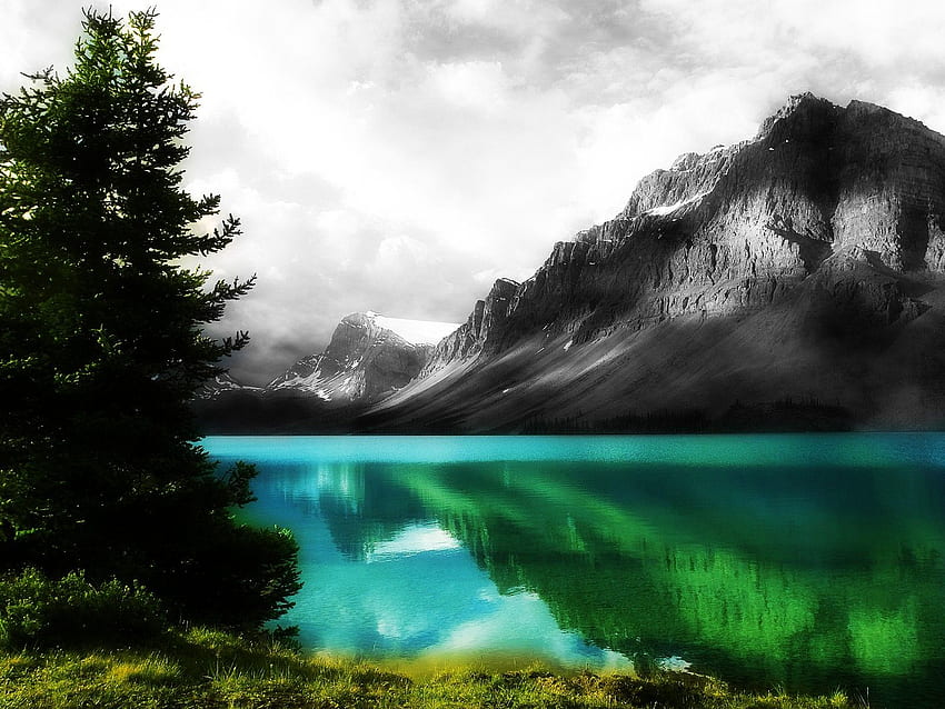 Mountains: Magical Lakes Mountains Abstract Nature Forests HD wallpaper