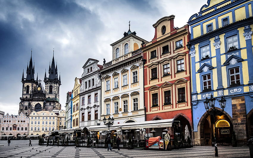 Prague, Czech, the Old Town Square, city, buildings HD wallpaper