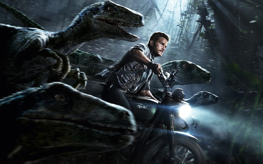 Jurassic World'de Chris Pratt HD duvar kağıdı