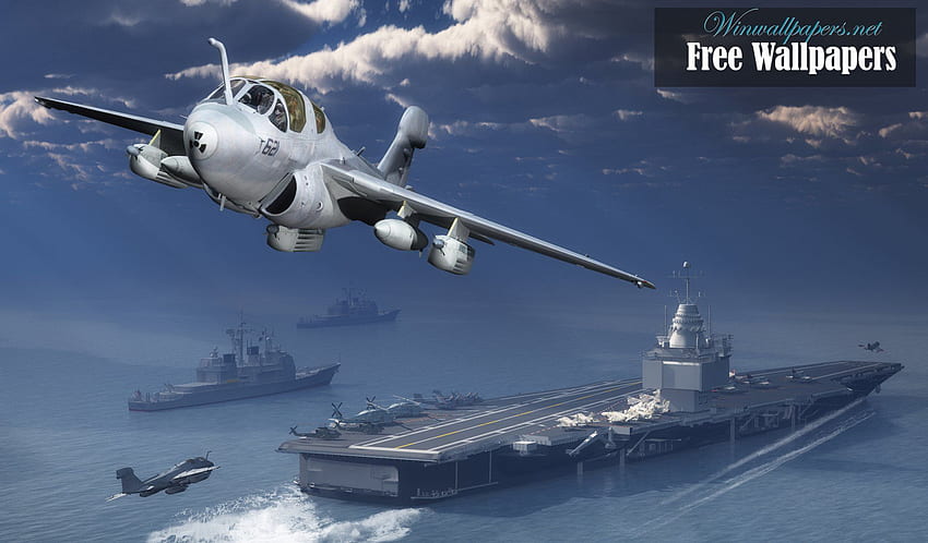 Aircraft Carrier And Ea 6b Prowler .teahub.io, Naval Aviation HD wallpaper
