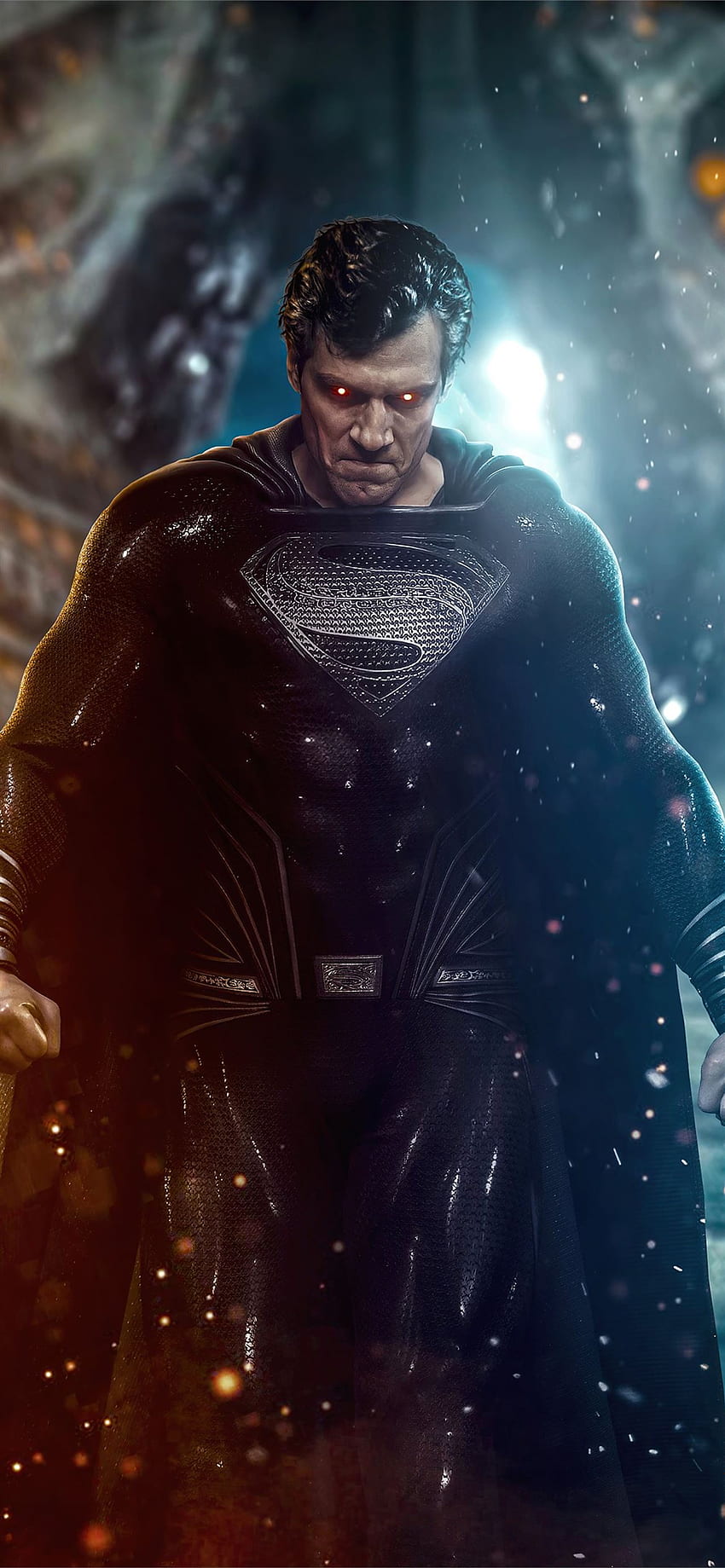 liga da justiça superman terno preto iPhone 12, Superman Phone Papel de parede de celular HD