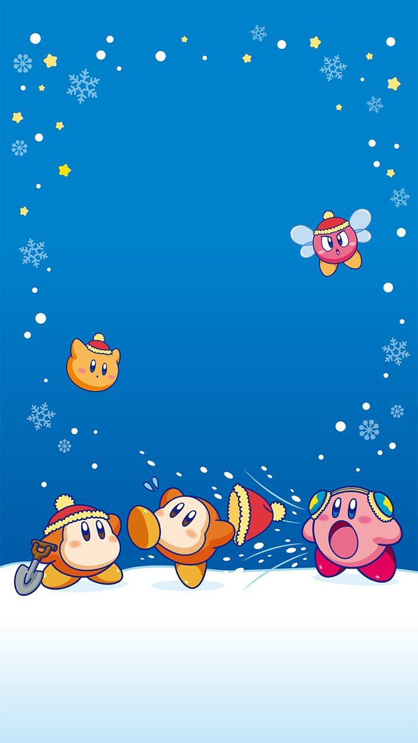 Kirby Christmas Phone, Kirby minimalista fondo de pantalla del teléfono