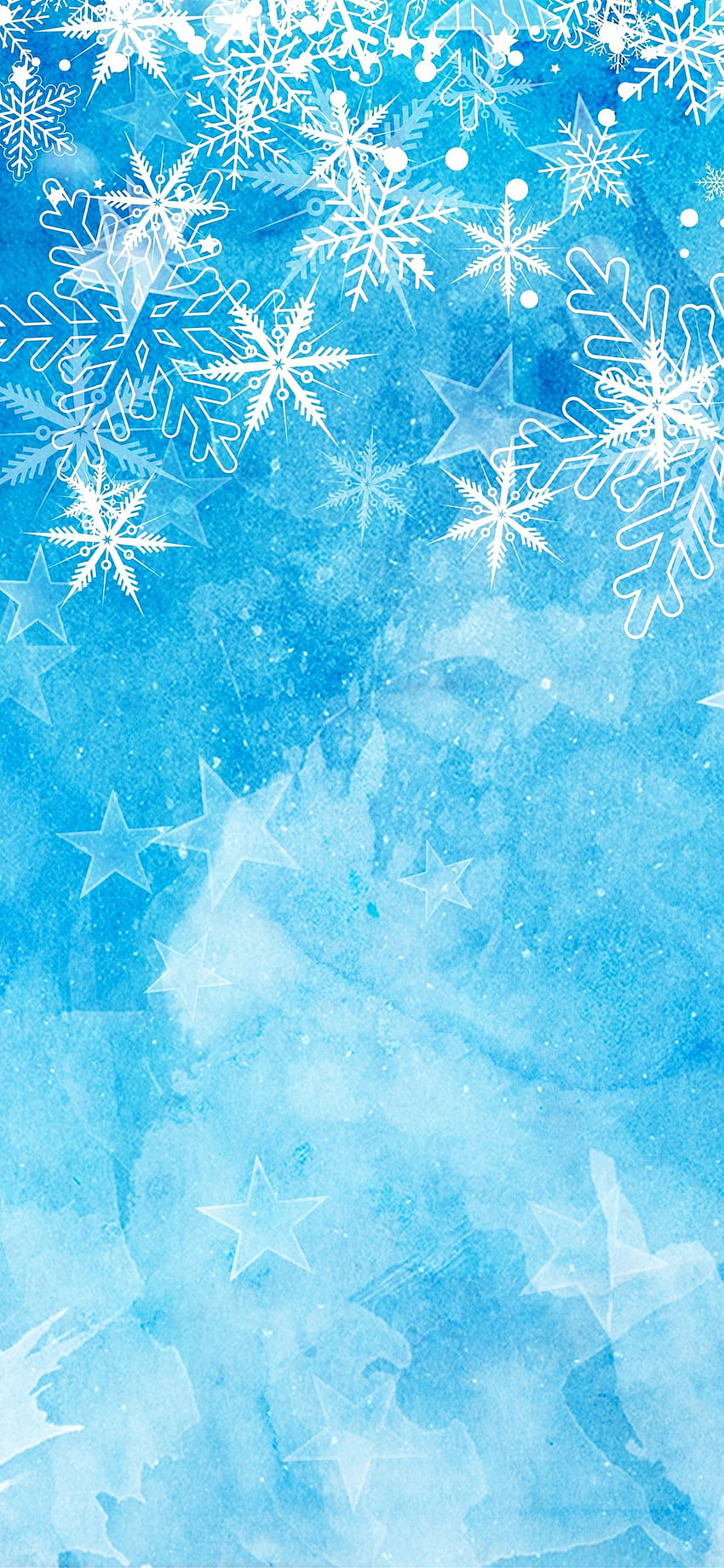 Płatki śniegu, niebieskie tło, motyw świąteczny IPhone 11 Pro XS Max, tło, , fioletowy płatek śniegu iPhone Tapeta na telefon HD