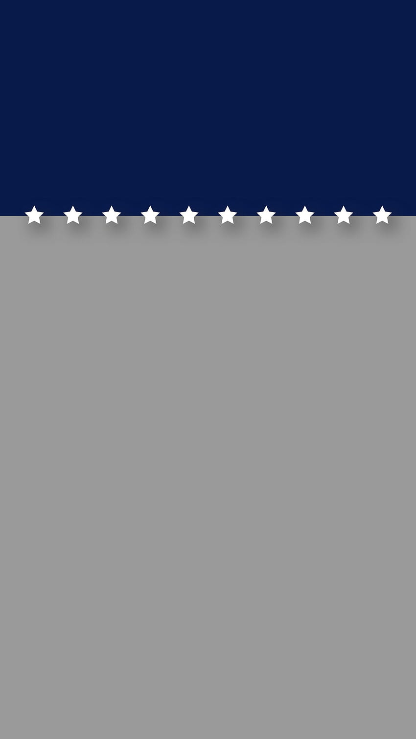 Minimal biru dan abu-abu dengan layar kunci iPhone 6 Plus patriotik bintang. wallpaper ponsel HD