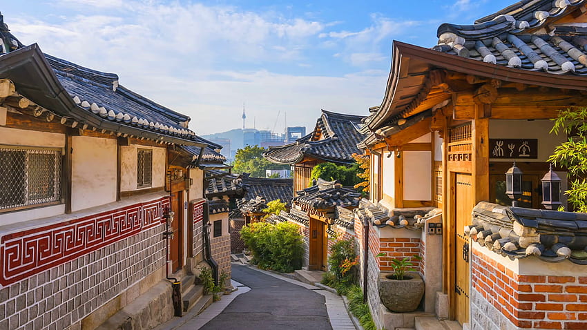 Azië에 있는 Yearim Kim님의 핀. 전통 주택, 거리사진, 건축, Korean Village HD wallpaper