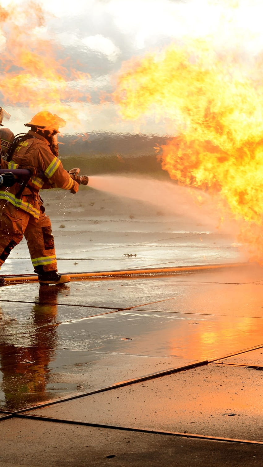 : Firefighters Exercise HD phone wallpaper