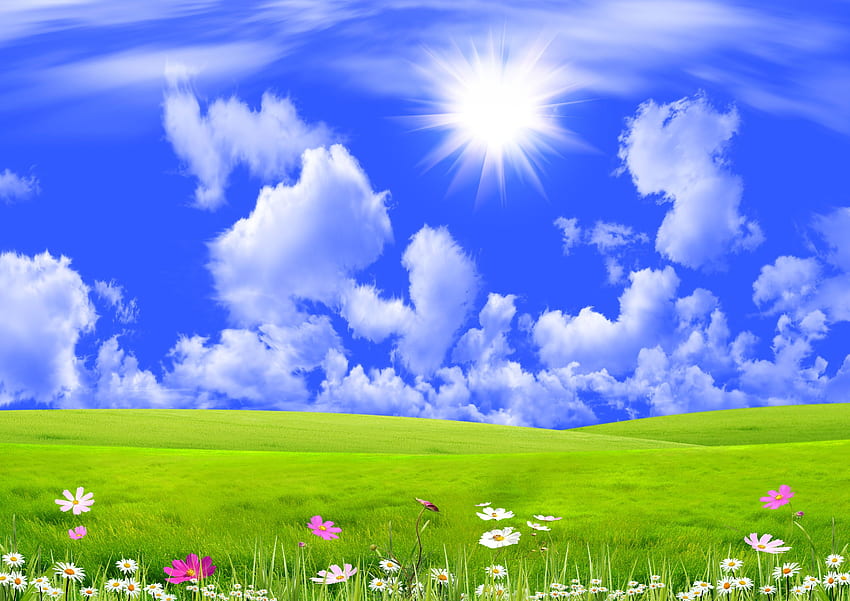 Sunshine Nature Background 137.21 Kb. Beautiful Day in 2019, Beautiful Sky Nature HD wallpaper