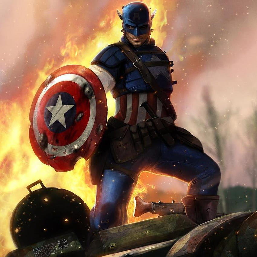 Capitan America, avventura, azione, arte digitale, meraviglia, personaggio Sfondo HD