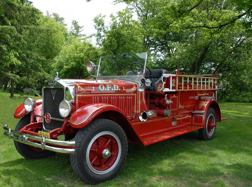 Fire Rescue, American, Rescue, 1933, lafrance, Fire, oldtimer HD тапет