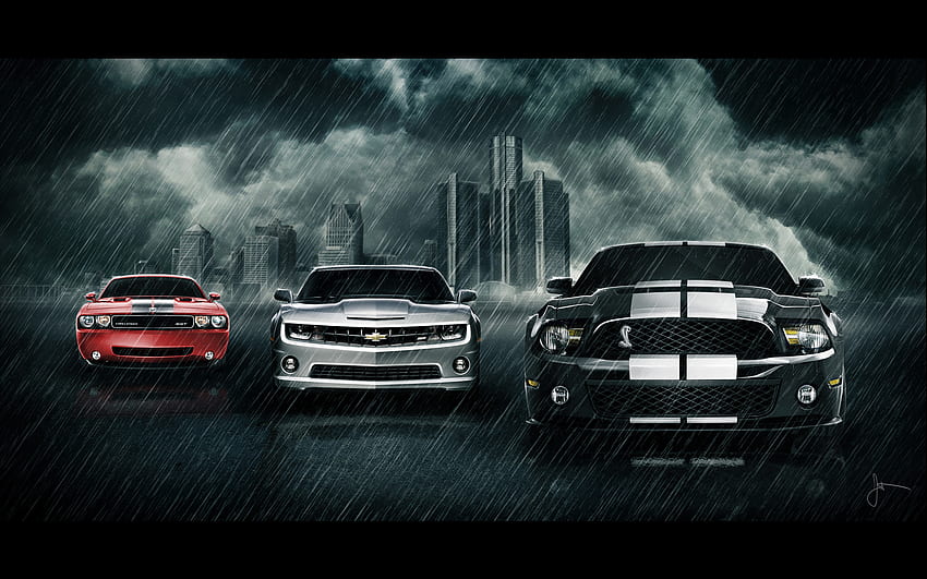 colorful of muscle cars | Â» Cars Old American Muscle Car HD wallpaper