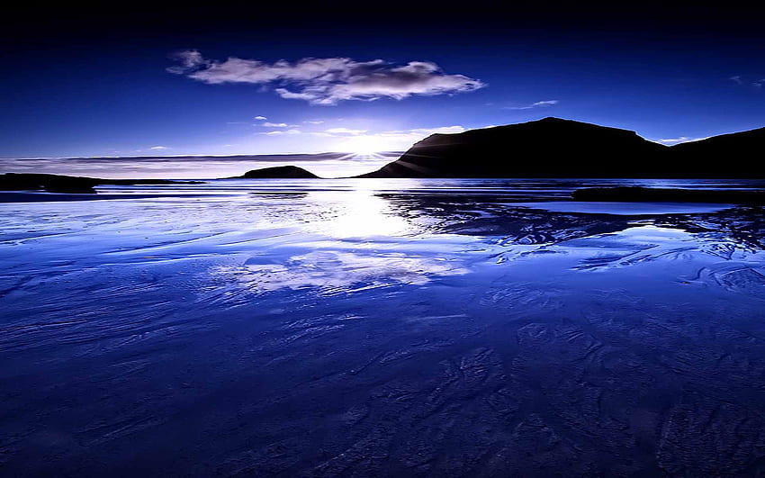 Mer de bleu, bleu, mer, île, réflexion, cool Fond d'écran HD