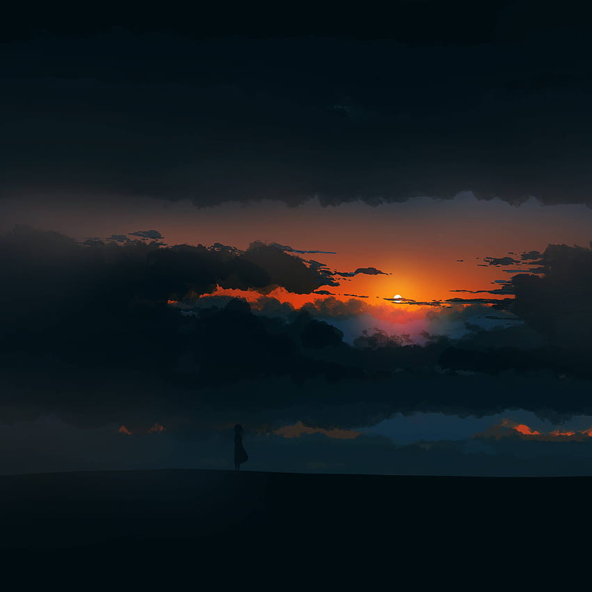 Artistic Cloudy Sunset iPad Pro Retina Display , Artist , e Background, Cloud Anime Papel de parede de celular HD