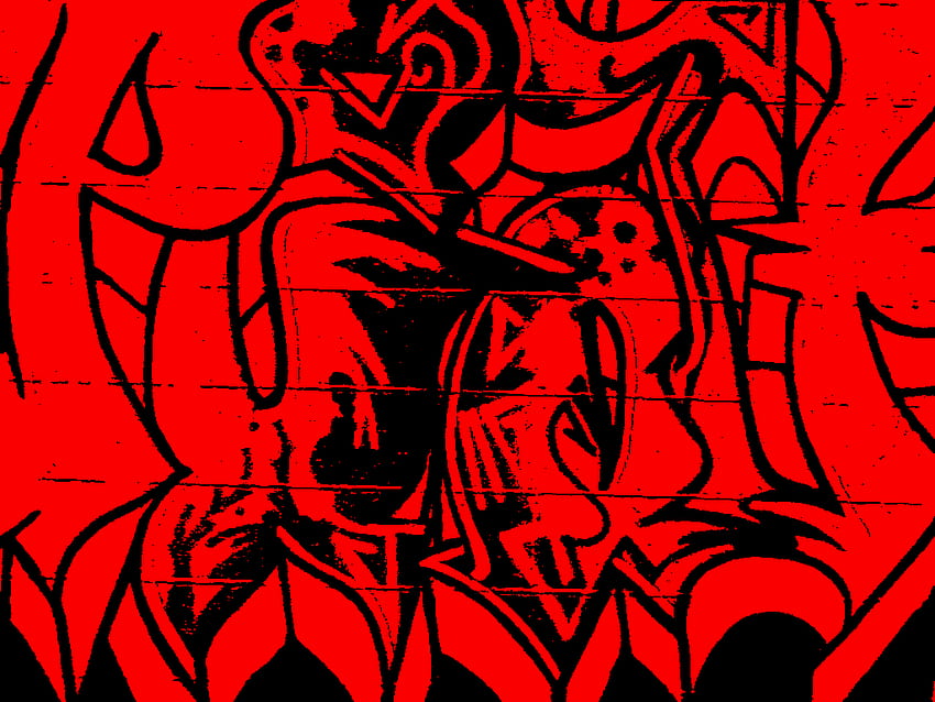 red graffiti wallpaper