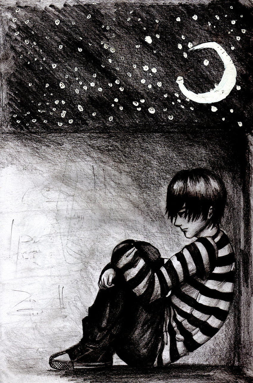 Boy Alone Cartoon (Page 1), Cartoon Sad Alone HD phone wallpaper | Pxfuel