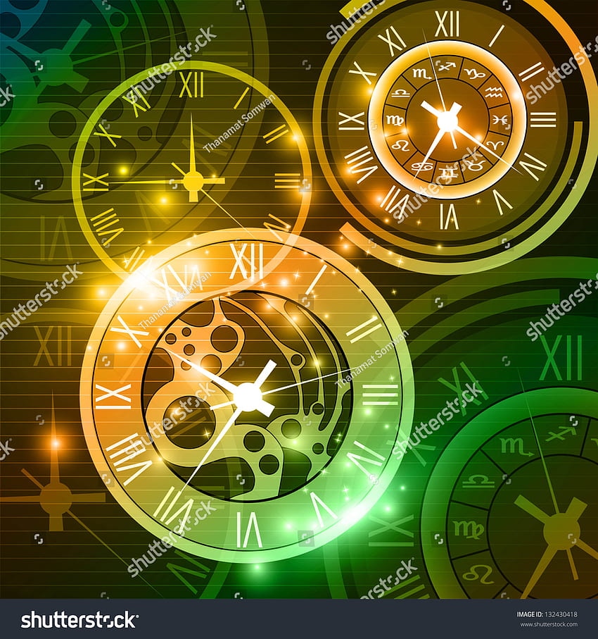 mobile clock , green, illustration, circle, font, neon - Use, Cool Clock HD phone wallpaper
