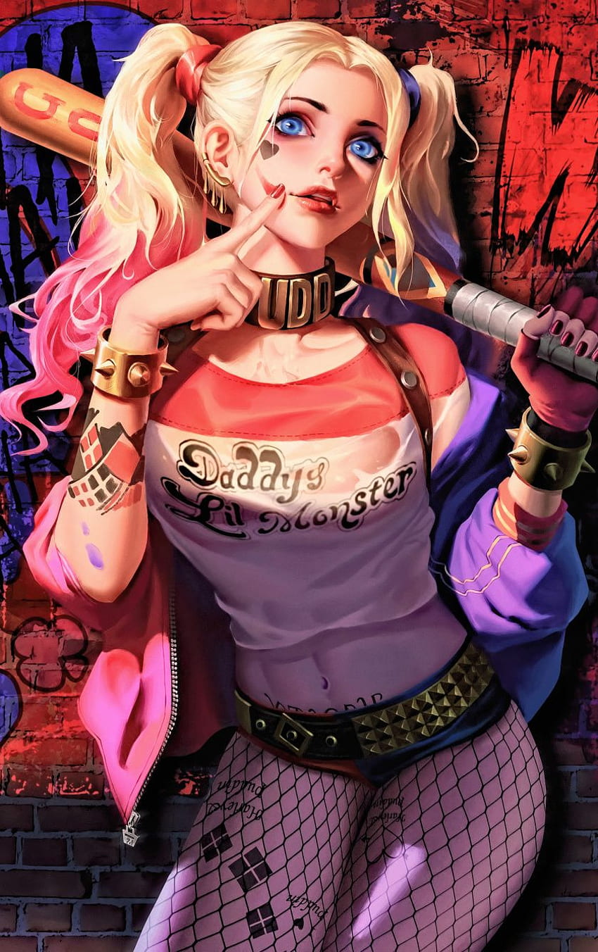 harley quinn, blonde, artwork, iphone, Harley Quinn 5 HD phone wallpaper