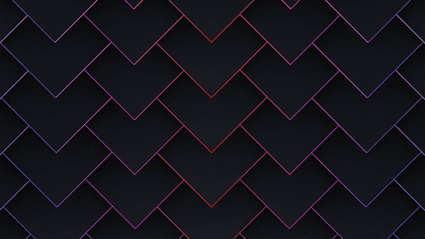 Minimalistyczny wzór w kształcie rombu, minimalistyczny, i tło, czarny diament Tapeta HD