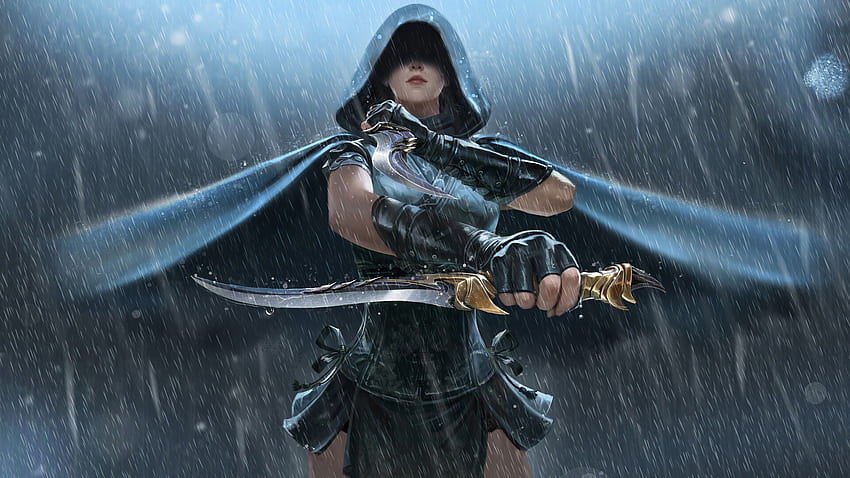 Assassin Dagger Fantasy Girl HD wallpaper