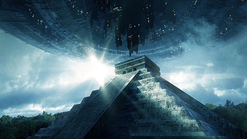 pyramid, ufo, aliens, visit, contact, extraterrestrial, civilization , , Mayan Pyramid HD wallpaper